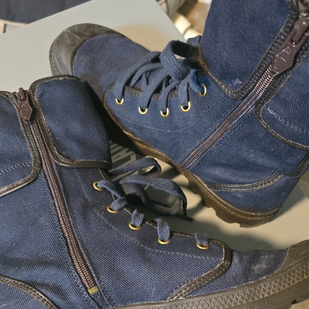 Palladium Navy Combat Boots - Picture 4 of 6